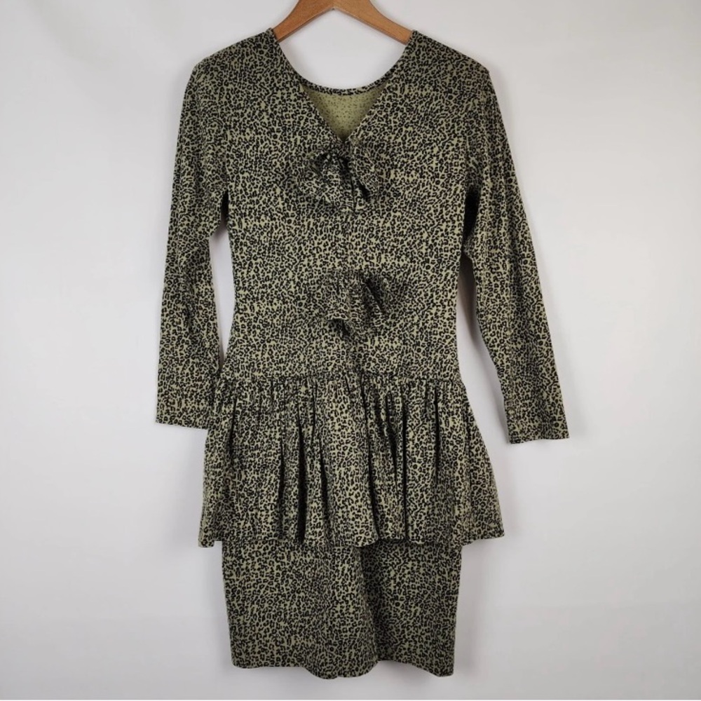 vintage from the 80’s tiered peplum dress